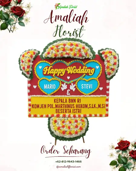 Papan Bunga Pernikahan Kleak